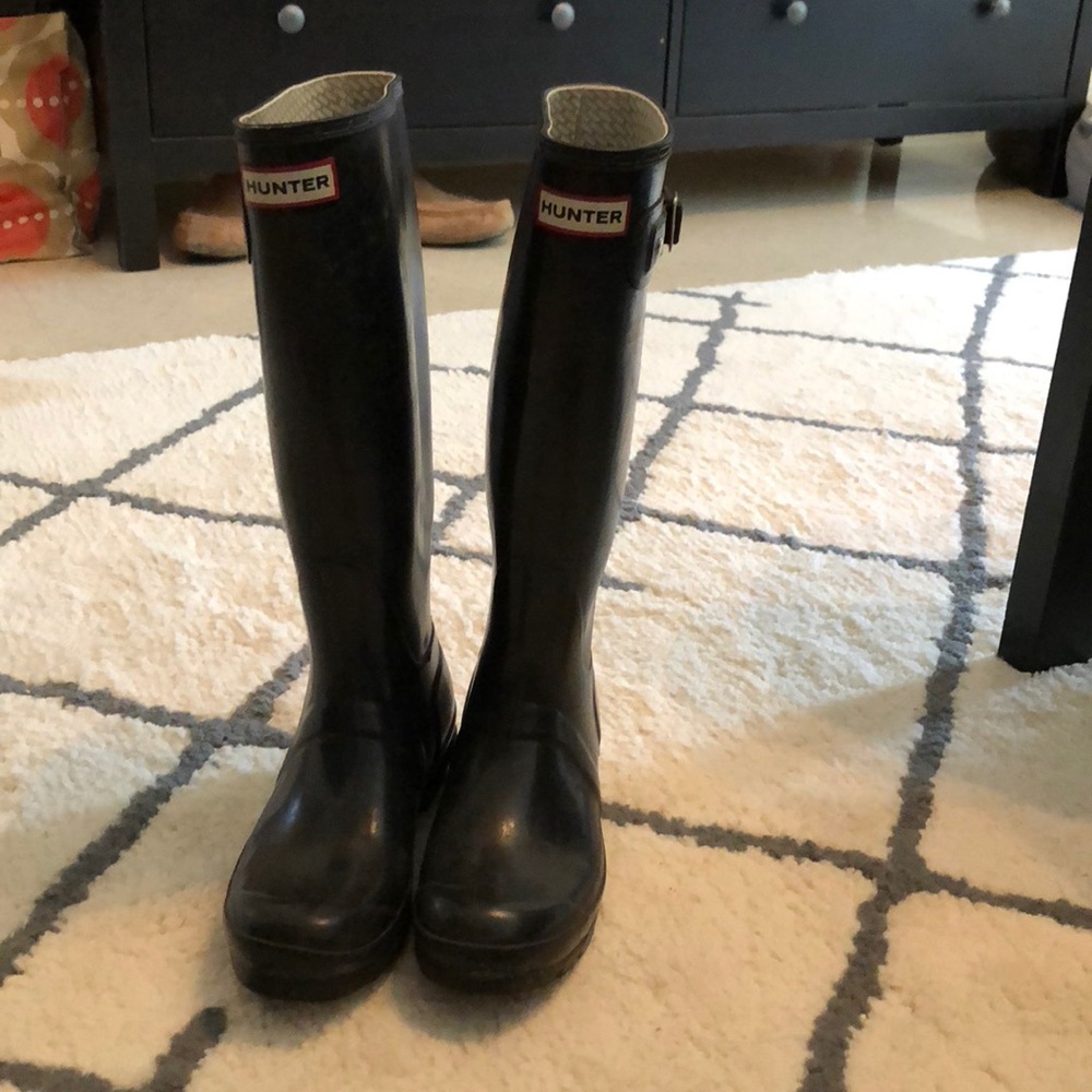 Hunter boot tall black size 7 Women’s